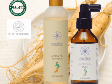 Kit Ginseng Maika: Shampoo e Siero Energizzante